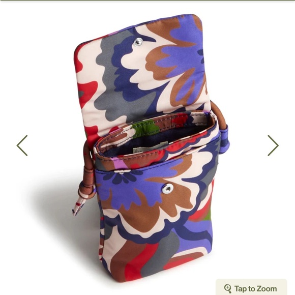 New Vera Bradley phone case crossbody in Bossanova Bold in Nylon Twill - Picture 2 of 6